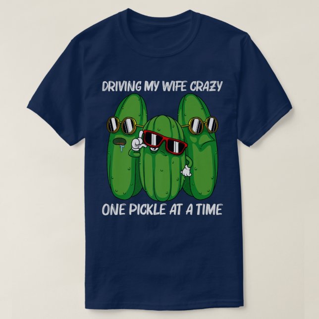 Cool Pickle Design For Men Boys Pickle Food Cucumb T-Shirt (Design Front)