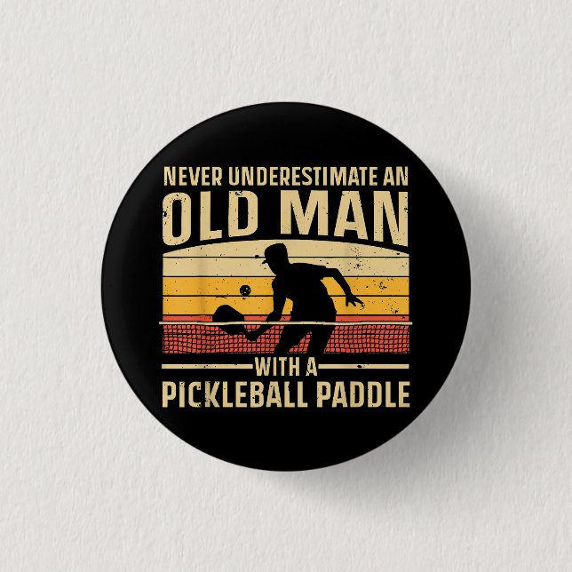 Cool Pickleball Art For Men Women Paddle Picklebal 3 Cm Round Badge (Front)