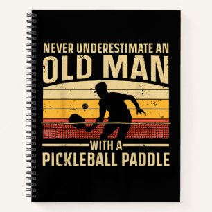 Cool Pickleball Art For Men Women Paddle Picklebal Notebook