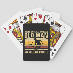 Cool Pickleball Art For Men Women Paddle Picklebal Playing Cards