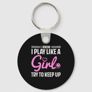 Cool pickleball art for women girls player key ring