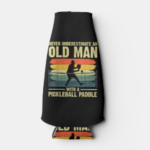 Cool Pickleball Design For Men Grandpa Pickleball  Bottle Cooler