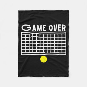 Cool pickleball funny game over men women grandpa fleece blanket