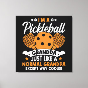 Cool Pickleball Grandpa Player Canvas Print