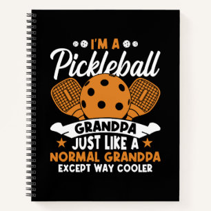 Cool Pickleball Grandpa Player Notebook