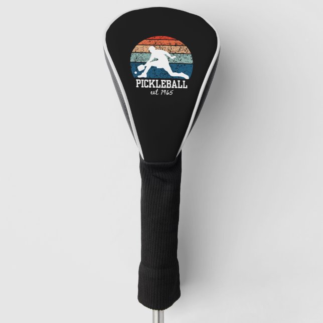 Cool Pickleball Sport Design for any Pickleball Lo Golf Head Cover (Front)