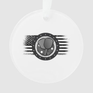 Cool Pickleball Sport USA Grunge Flag - Pickleball Ornament