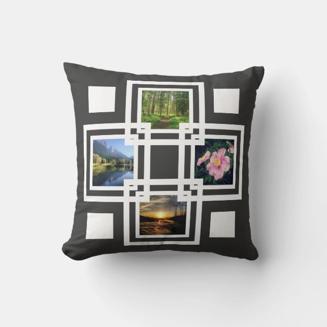 Cool Pics Stacked Geometric Squares Any Colour Cushion (Front)