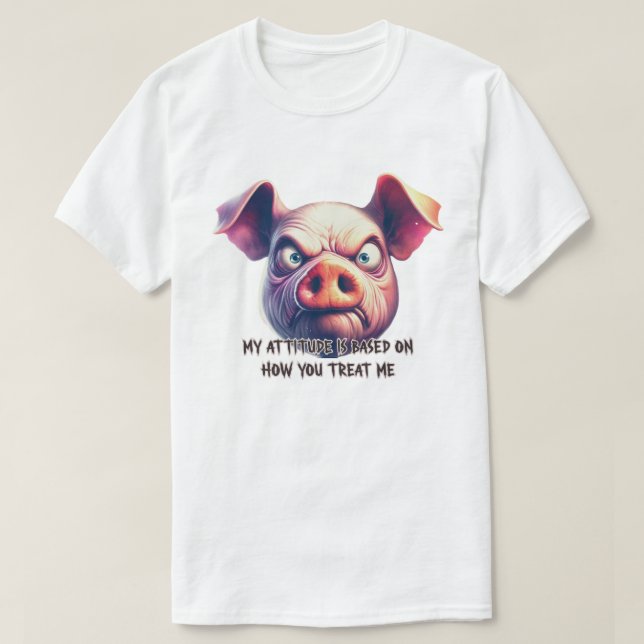cool pig,crazy animals, T-Shirt (Design Front)