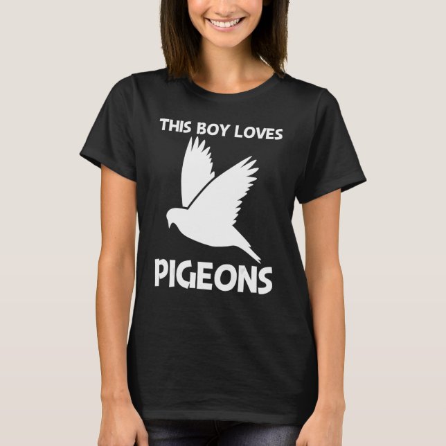 Cool Pigeon For Boys Kids Rock Dove Bird Pet T-Shirt (Front)