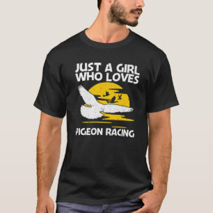 Cool Pigeon Racing Design For Girls Kids Homing Pi T-Shirt