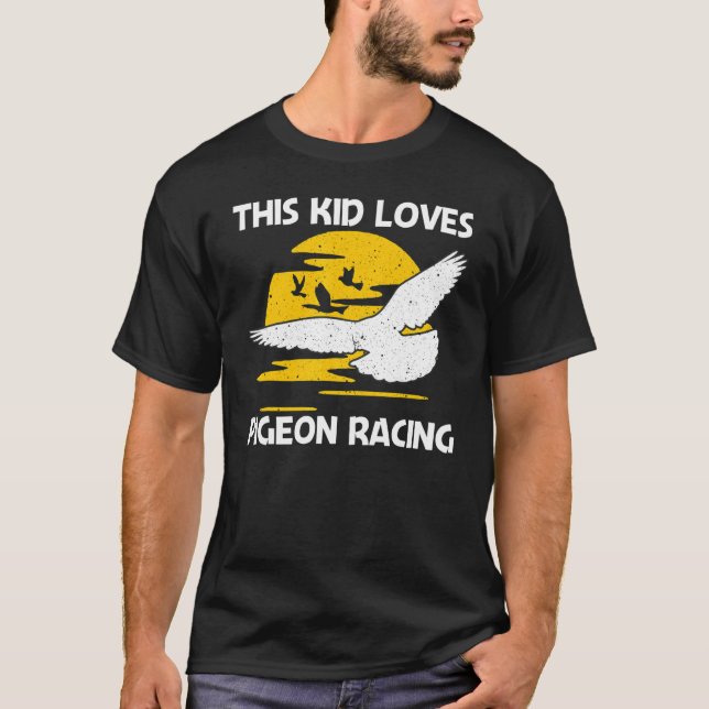 Cool Pigeon Racing For Kids Boys Homing Pigeon Rac T-Shirt (Front)