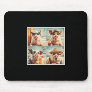 Cool Pigs With Sungles Farm Animal Vacation Beach Mouse Mat