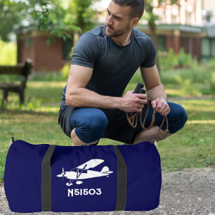 Cool Pilot Aeroplane Aviation Custom Gym Travel Duffle Bag