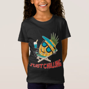 Cool Pineapple Fruit Chilling Funny Kawaii Summer  T-Shirt