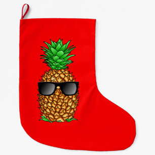 Cool Pineapple Large Christmas Stocking