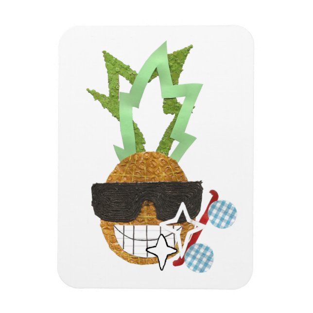 Cool Pineapple Photo Magnet (Vertical)