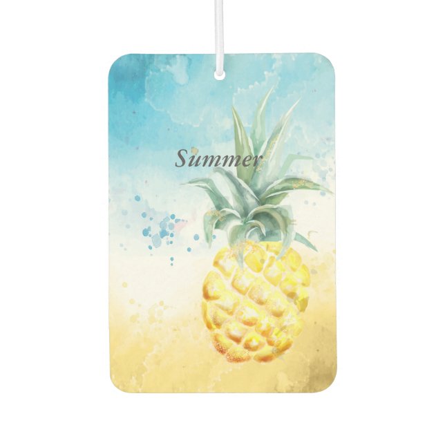 Cool Pineapple Summer  Car Air Freshener (Front)