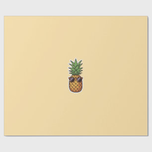 Cool Pineapple with Sunglasses Wrapping Paper
