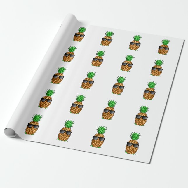 Cool Pineapple Wrapping Paper (Unrolled)