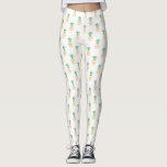 Cool Pineapples Pattern Leggings<br><div class="desc">Girly and chic fruit pattern.</div>