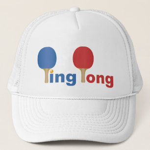 Cool Ping Pong Emblem Trucker Hat