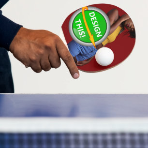 COOL! Ping Pong Paddle - Black Rubber Back -Custom