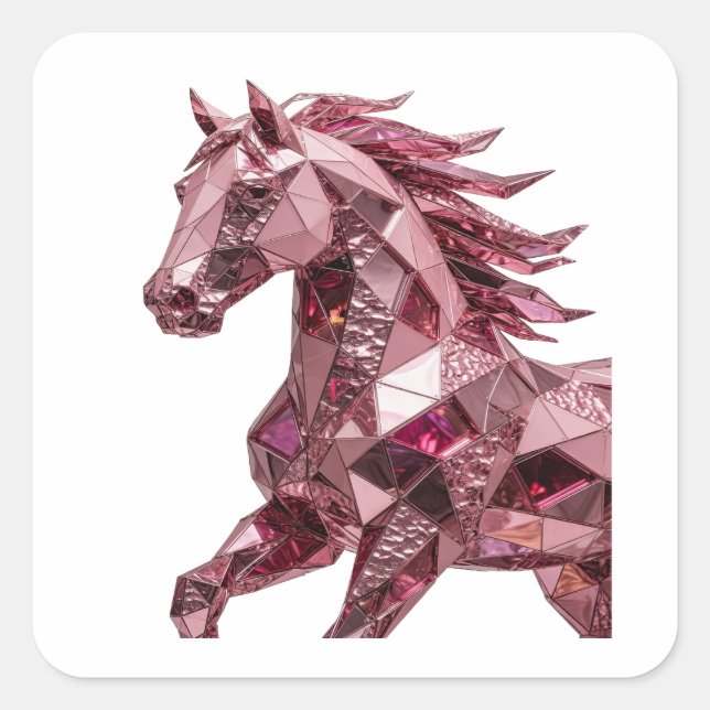 Cool Pink Abstract Sticker Art (Front)