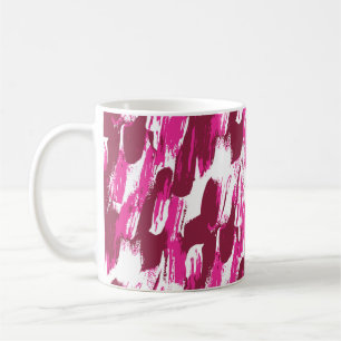 Cool pink brush stroke modern seamless pattern coffee mug