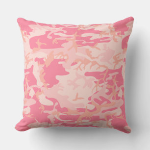 Cool Pink Camouflage Pattern Cushion