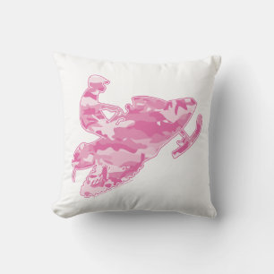 Cool Pink Camouflage Snowmobile Cushion