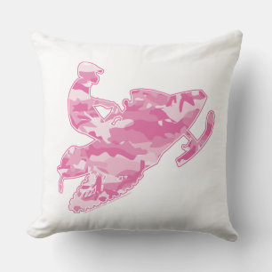 Cool Pink Camouflage Snowmobiler Cushion