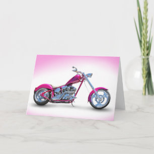 Cool Pink Chopper Postcard