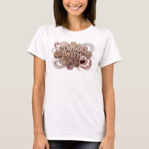 Cool Pink DRINK WITH ME Graphic Tee