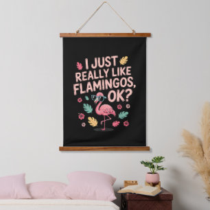 Cool Pink Flamingo Lover Gift for Men Women  Hanging Tapestry