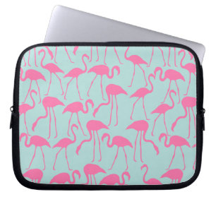 Cool Pink Flamingo Pattern Laptop Sleeve