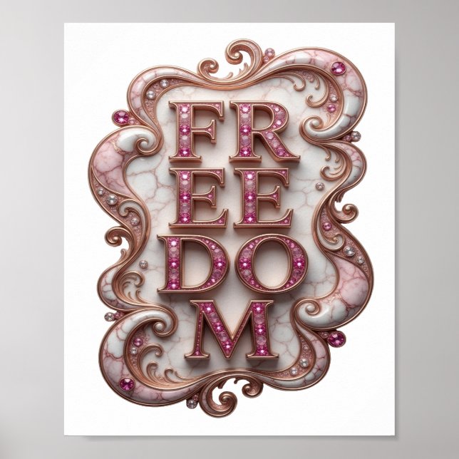 Cool Pink FREEDOM Poster (Front)
