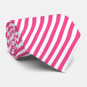 Cool pink green stripe pattern neck tie