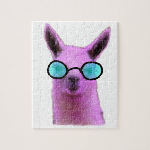 Cool Pink Llama! Jigsaw Puzzle