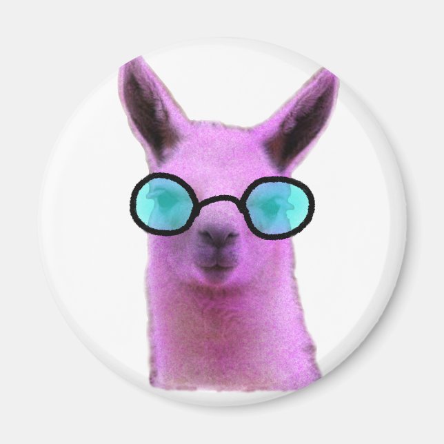 Cool Pink Llama! Magnet (Front)