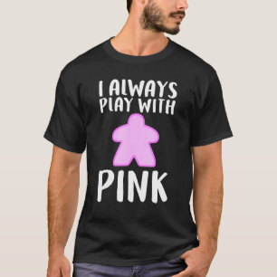 Cool Pink Meeple Board Game For Men Women T-Shirt