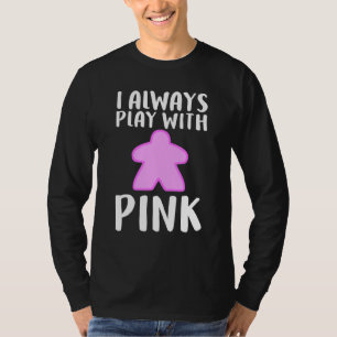 Cool Pink Meeple Board Game For Men Women T-Shirt