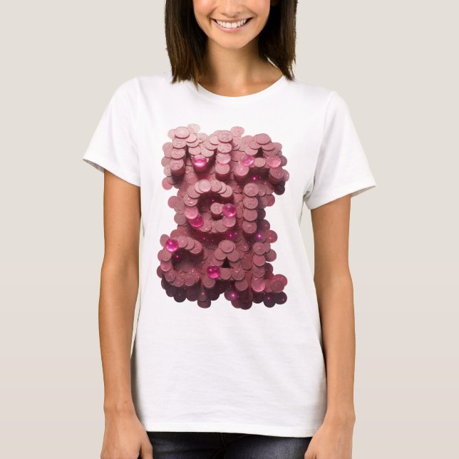 Cool Pink MEGA Text Design T-Shirt (Front)