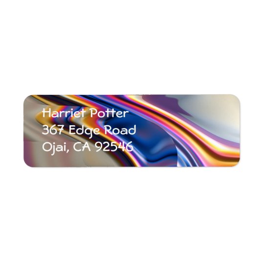 Cool Pink Purple Abstract Fractal Art Return Address Label