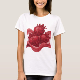 Cool Pink RED CRYSTAL STRAWBERRIES Text Design T-Shirt