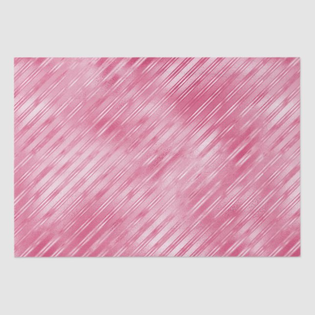 Cool Pink Stripes Tissue Paper (Front)