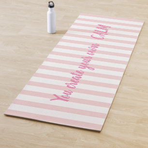 Cool Pink Stripes  -You Create Your Own Calm Yoga Mat