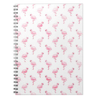 Cool Pink Tropical Flamingo Pattern on White
