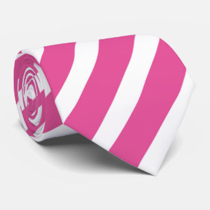 cool pink white stripe pattern tie