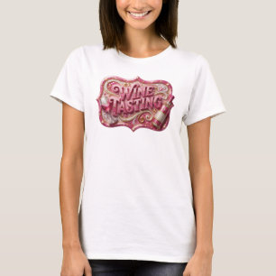Cool Pink WINE TASTING Wearable Art T-Shirt
